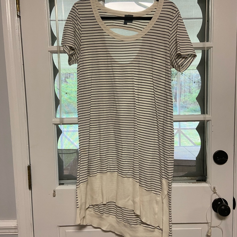 Black and white striped tunic